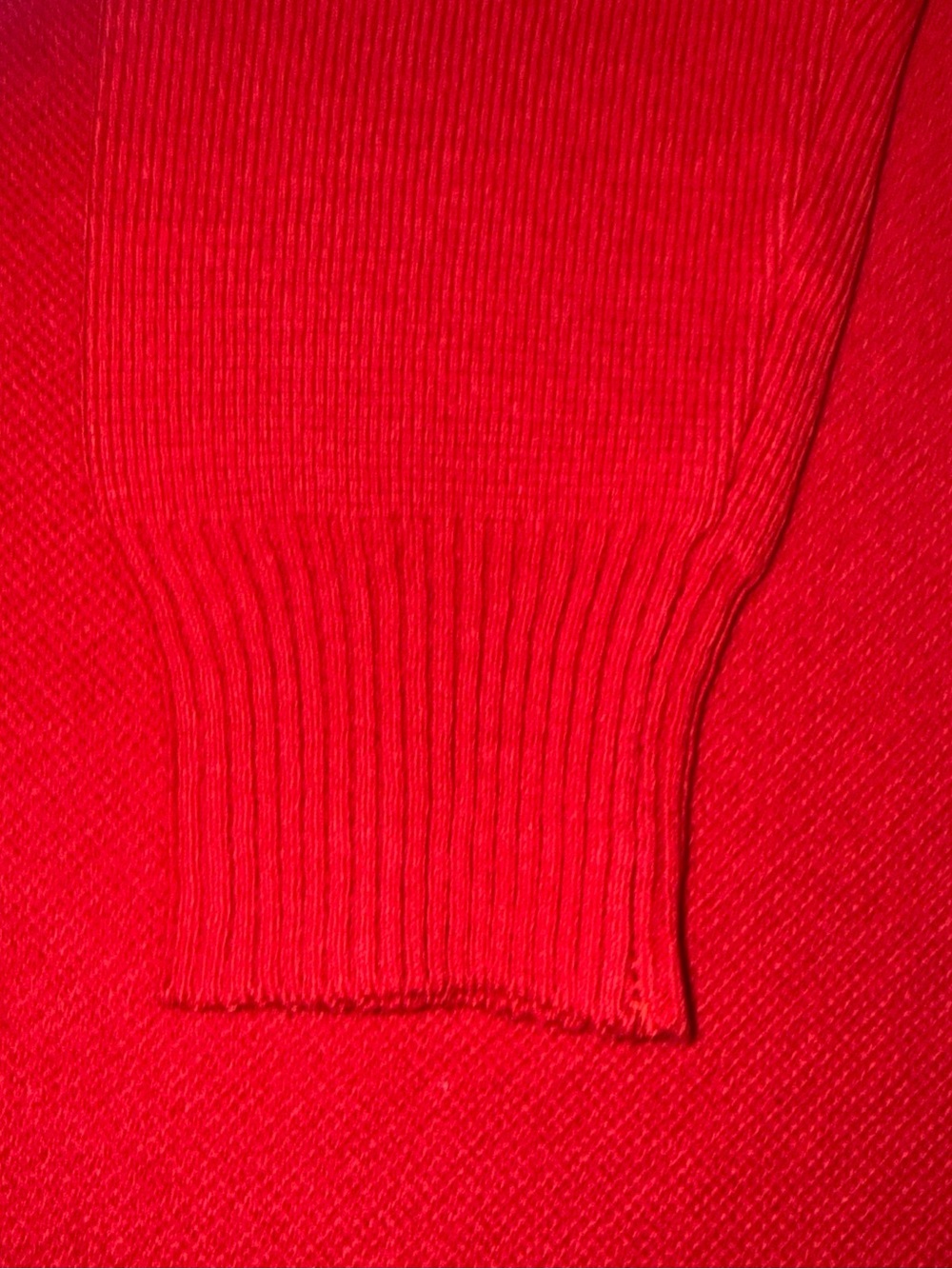 Red Crewneck Sweater with White & Black Stripe - Women's Crew Neck - Picture 5 of 13